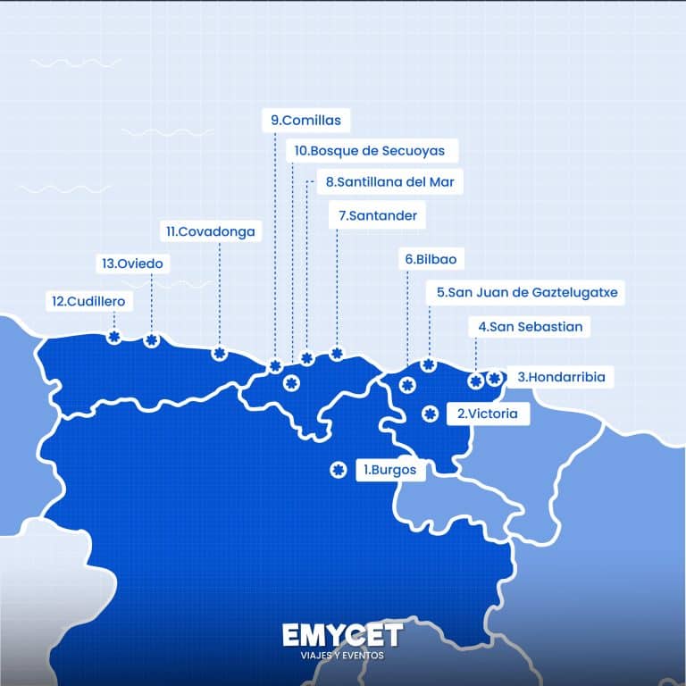 Mapa Norte de España Emycet